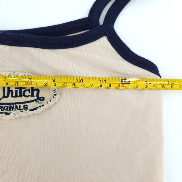 Von Dutch Tank Top Women Size Small UO Exclusive Ecru Ringer Cami - Picture 10 of 11